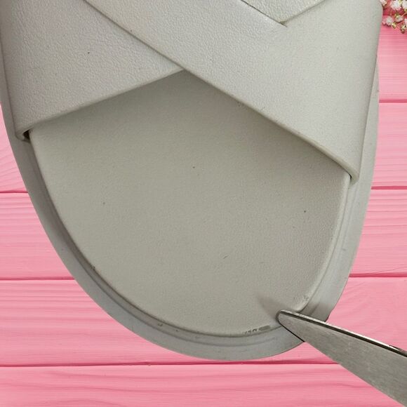 LAUREN Ralph Lauren Kelsie Slide Sandals Women Size 9 White Slip on - Picture 9 of 9